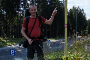 hraničný priechod Przelecz Glinka (Ujsolska) - pri smerovníku