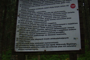 Pokyny pre správanie sa v Prírodnej rezervácii Pięc Kopców