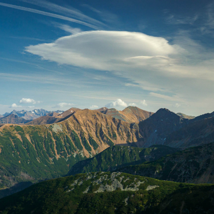 Pohľad na Tatry z Brestovej