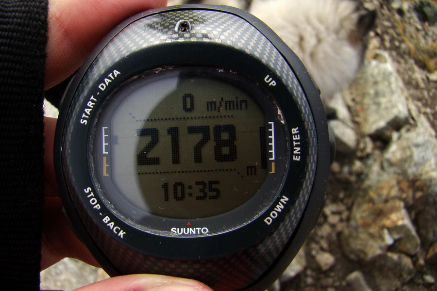 Suunto ukazujú nadmorskú výšku 2178 m