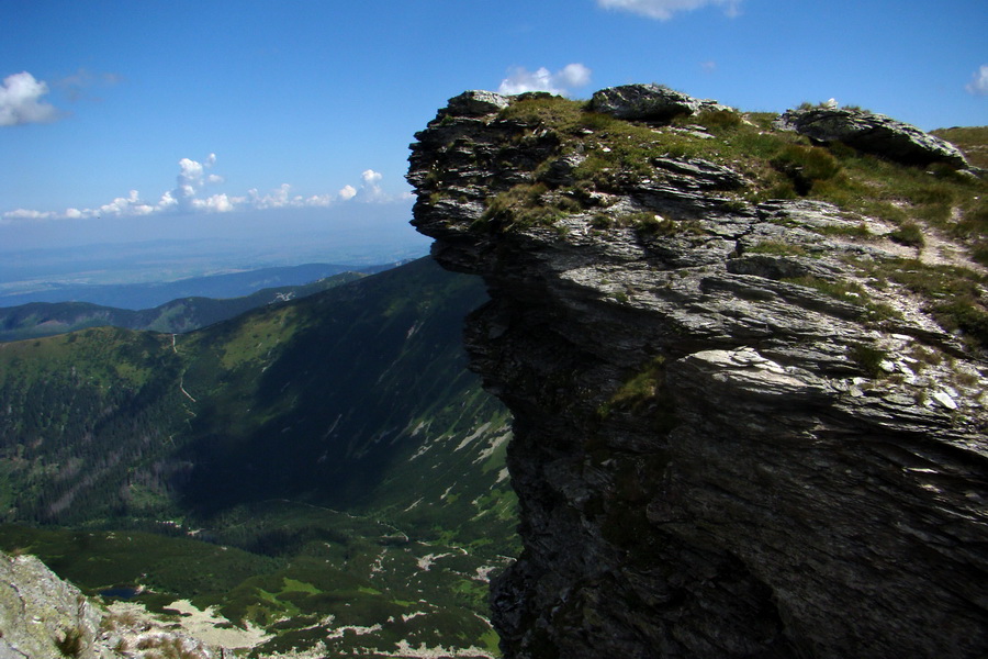 cestou na Plačlivý Roháč, pohľad do Roháčskej doliny