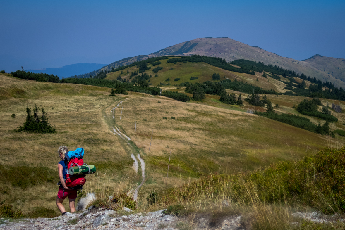 Z Hiadeľského sedla na útulňu Ďurková (Nízke Tatry)