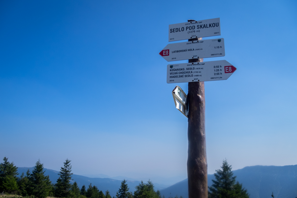 Z Hiadeľského sedla na útulňu Ďurková (Nízke Tatry)