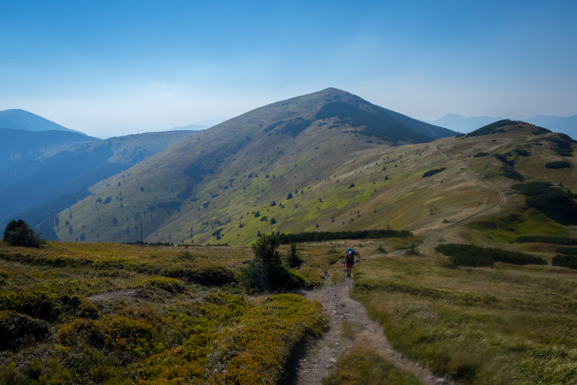 Z Hiadeľského sedla na útulňu Ďurková (Nízke Tatry)