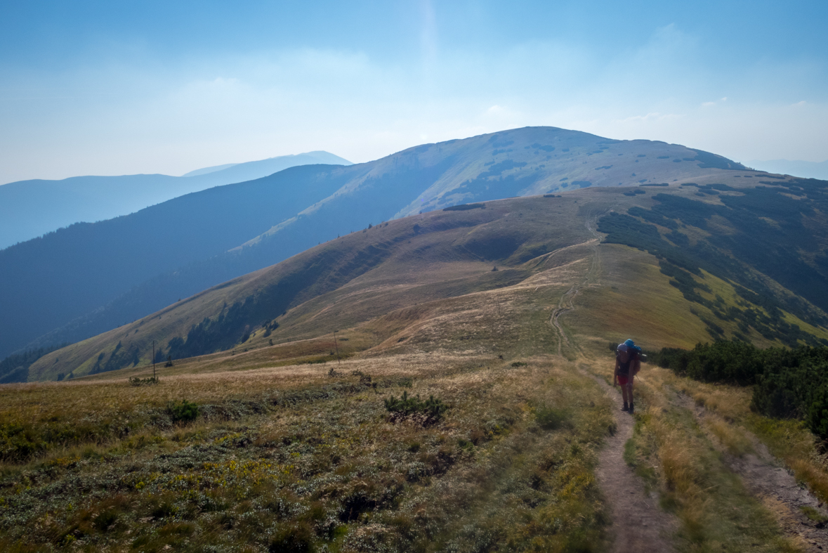 Z Hiadeľského sedla na útulňu Ďurková (Nízke Tatry)