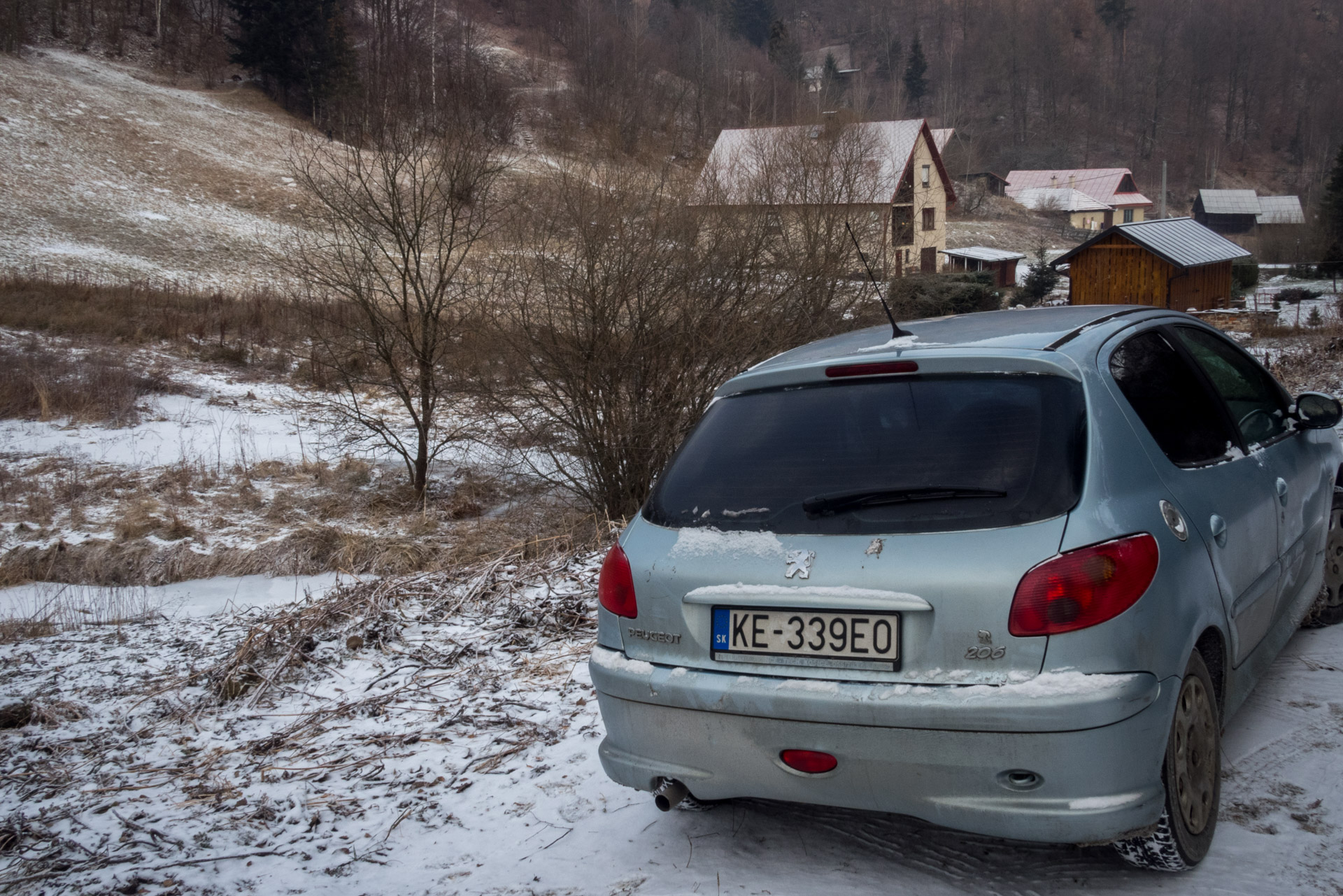 Skalisko v zime z Henclovej (Volovské vrchy)