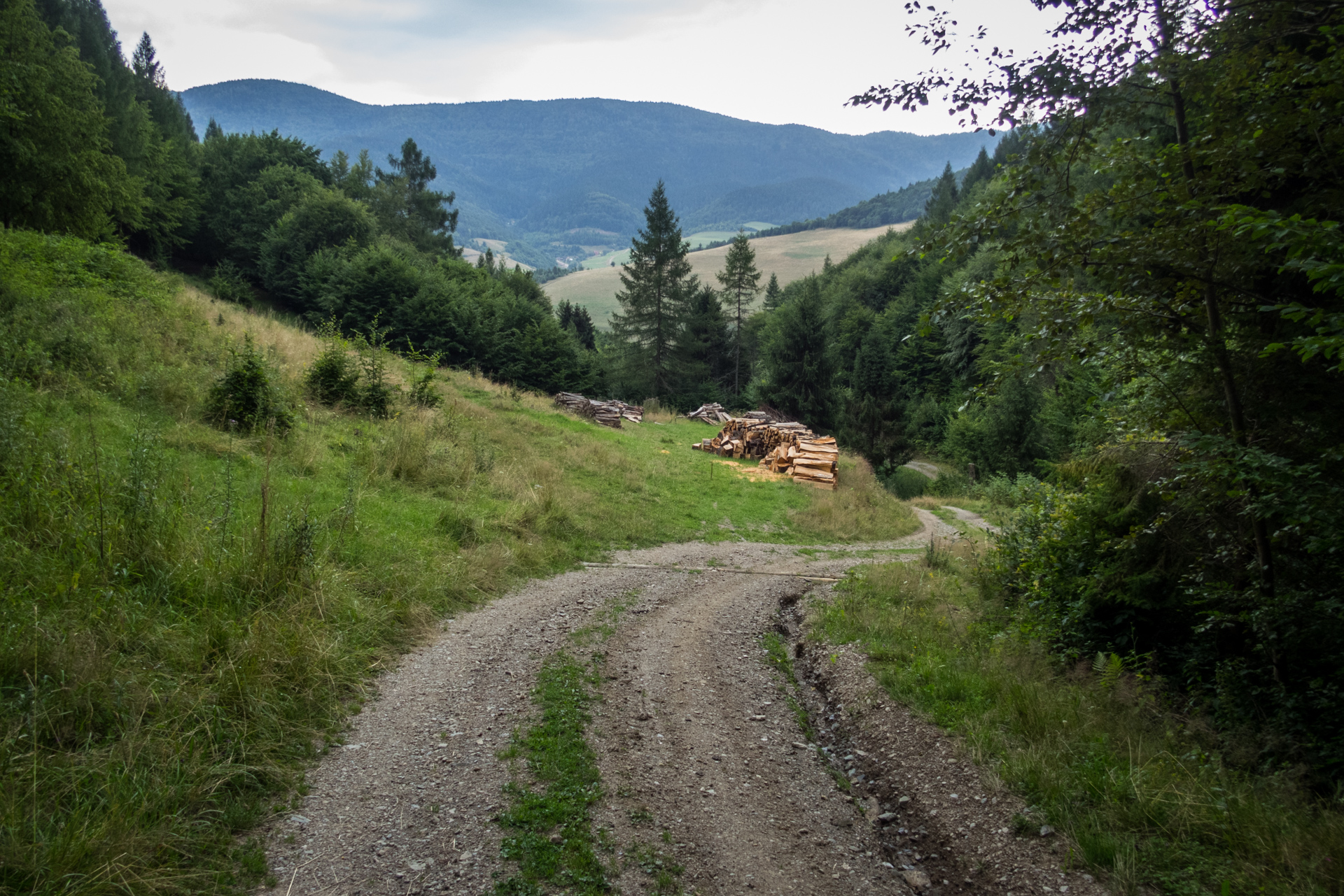 Vysoký vrch a Biela skala zo Sloviniek (Volovské vrchy)