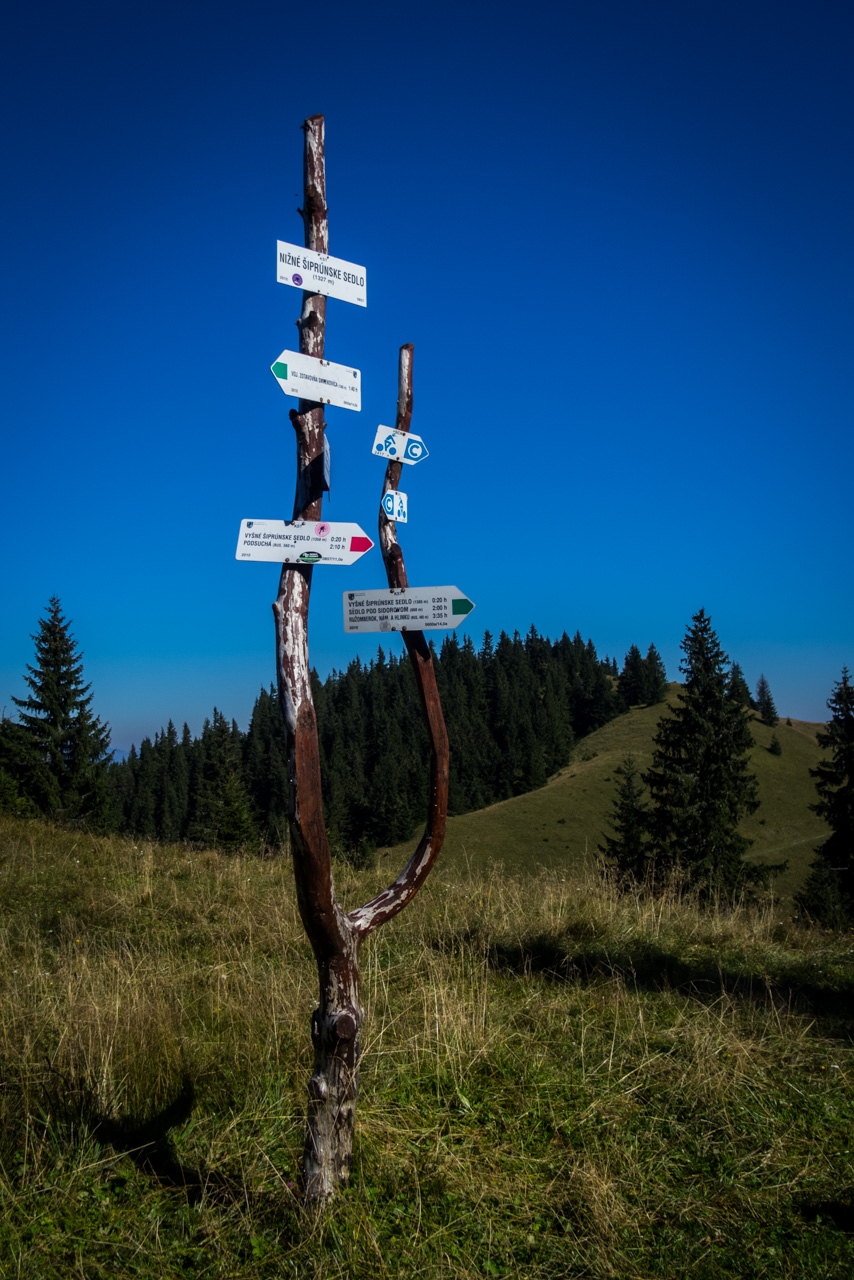 Z vojenskej zotavovne Smrekovica cez Nižné Šiprúnske sedlo do Bieleho potoka (Veľká Fatra)