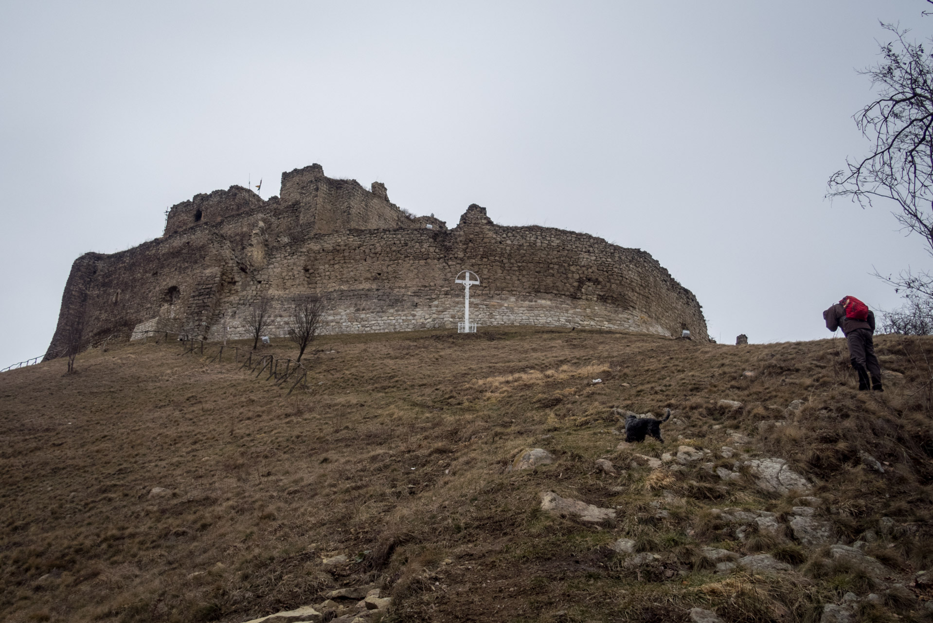 Kapušiansky hrad a hradný vrch z Kapušian (Šariš)