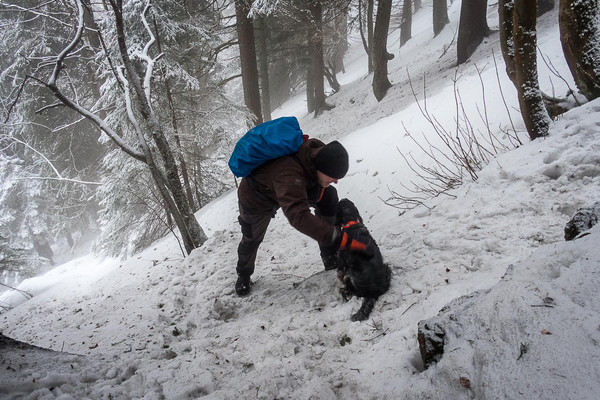 Poludnica zo Závažnej Poruby v zime (Nízke Tatry)