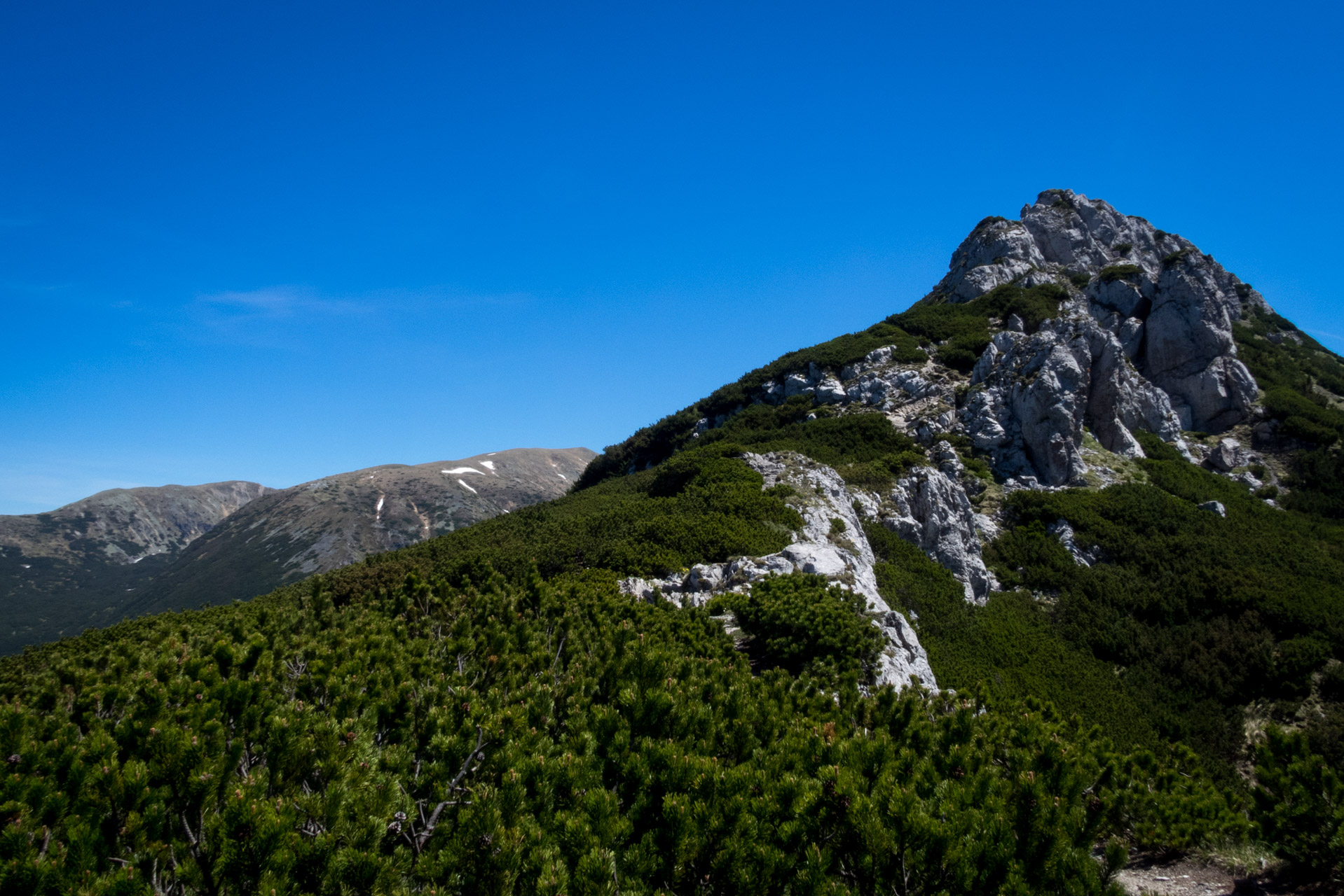 Sivý vrch od horárne Biela skala (Západné Tatry)