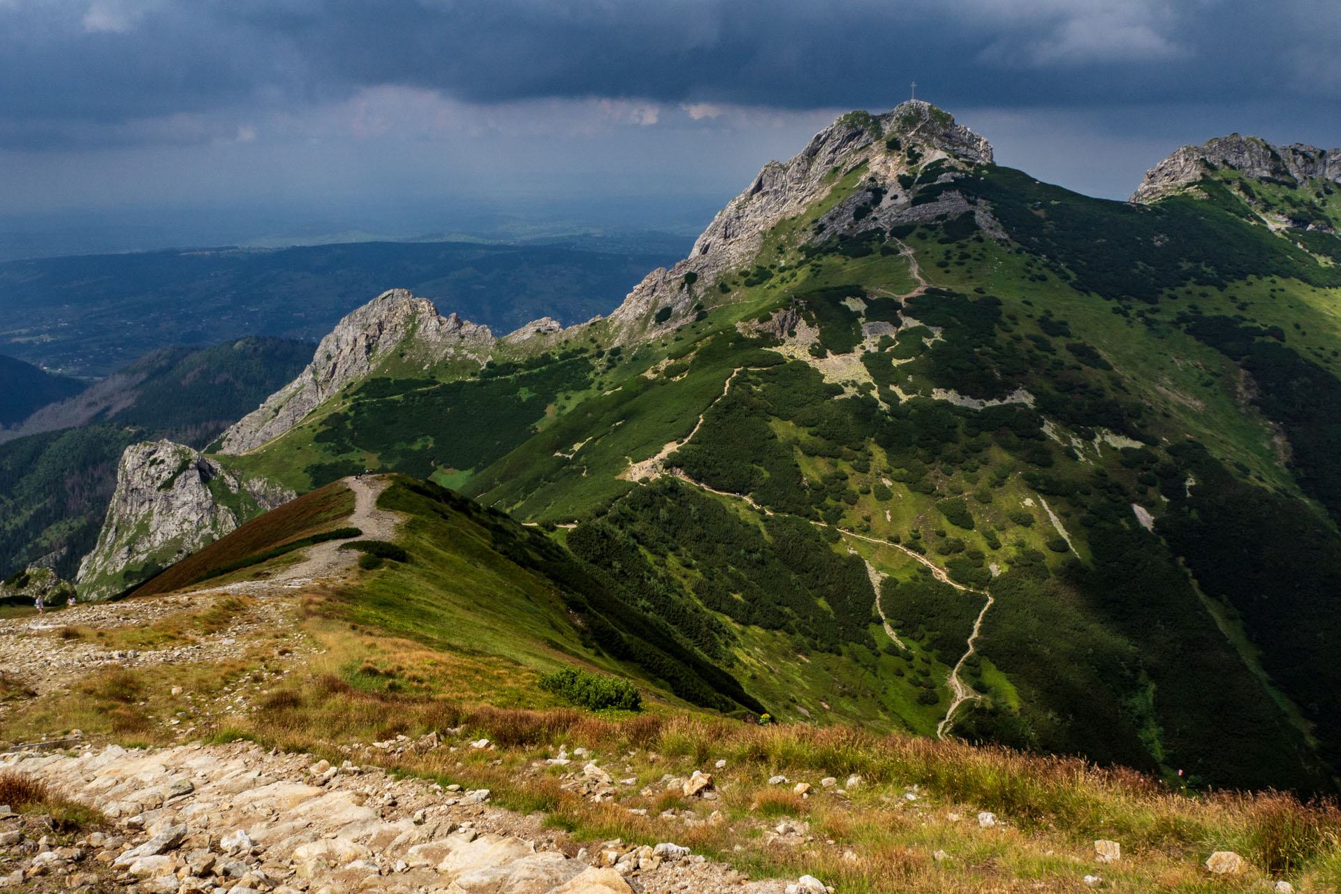 pohľad na Giewont z Kopy Kondrackej