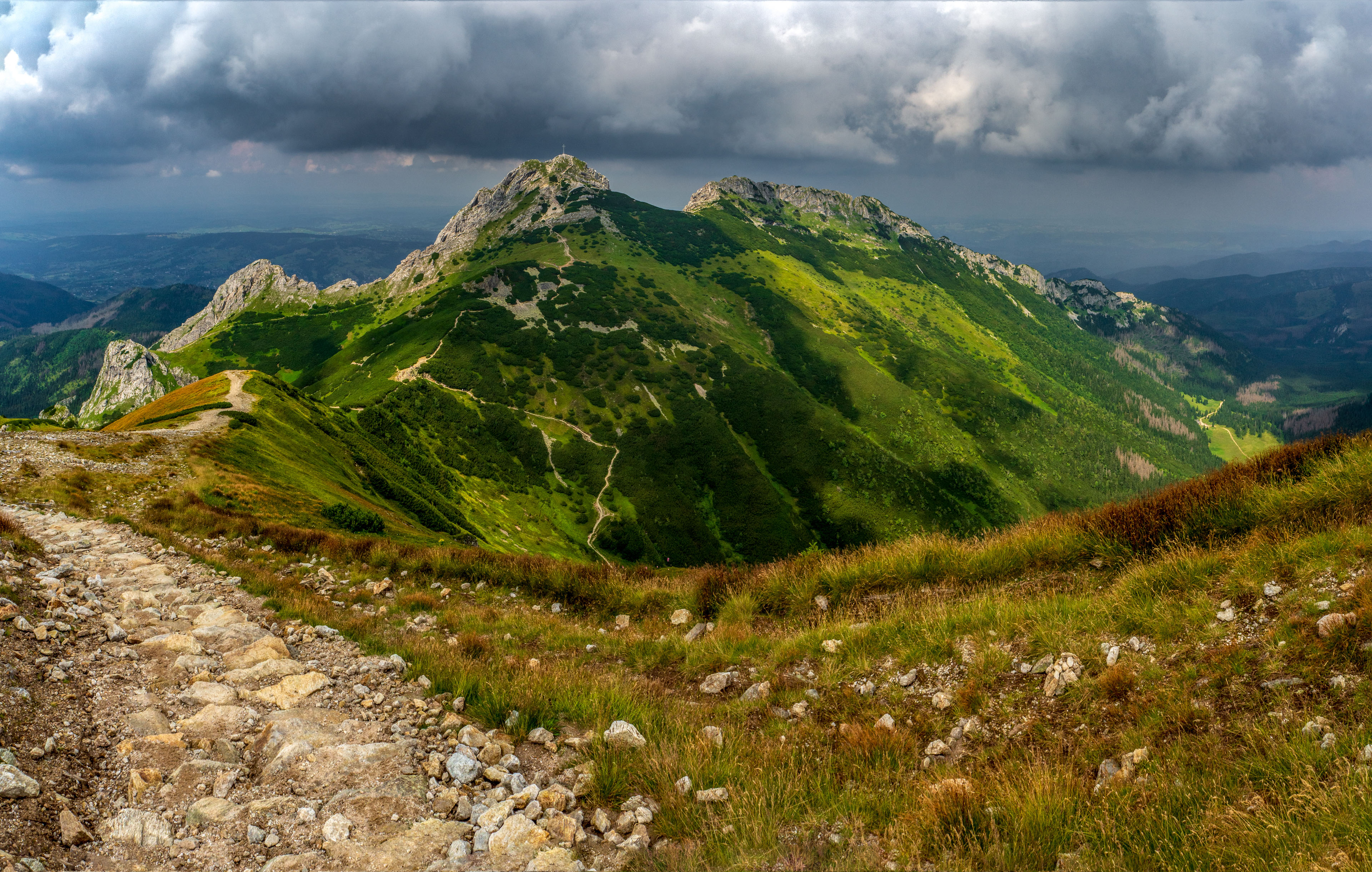 pohľad na Giewont z Kopy Kondrackej