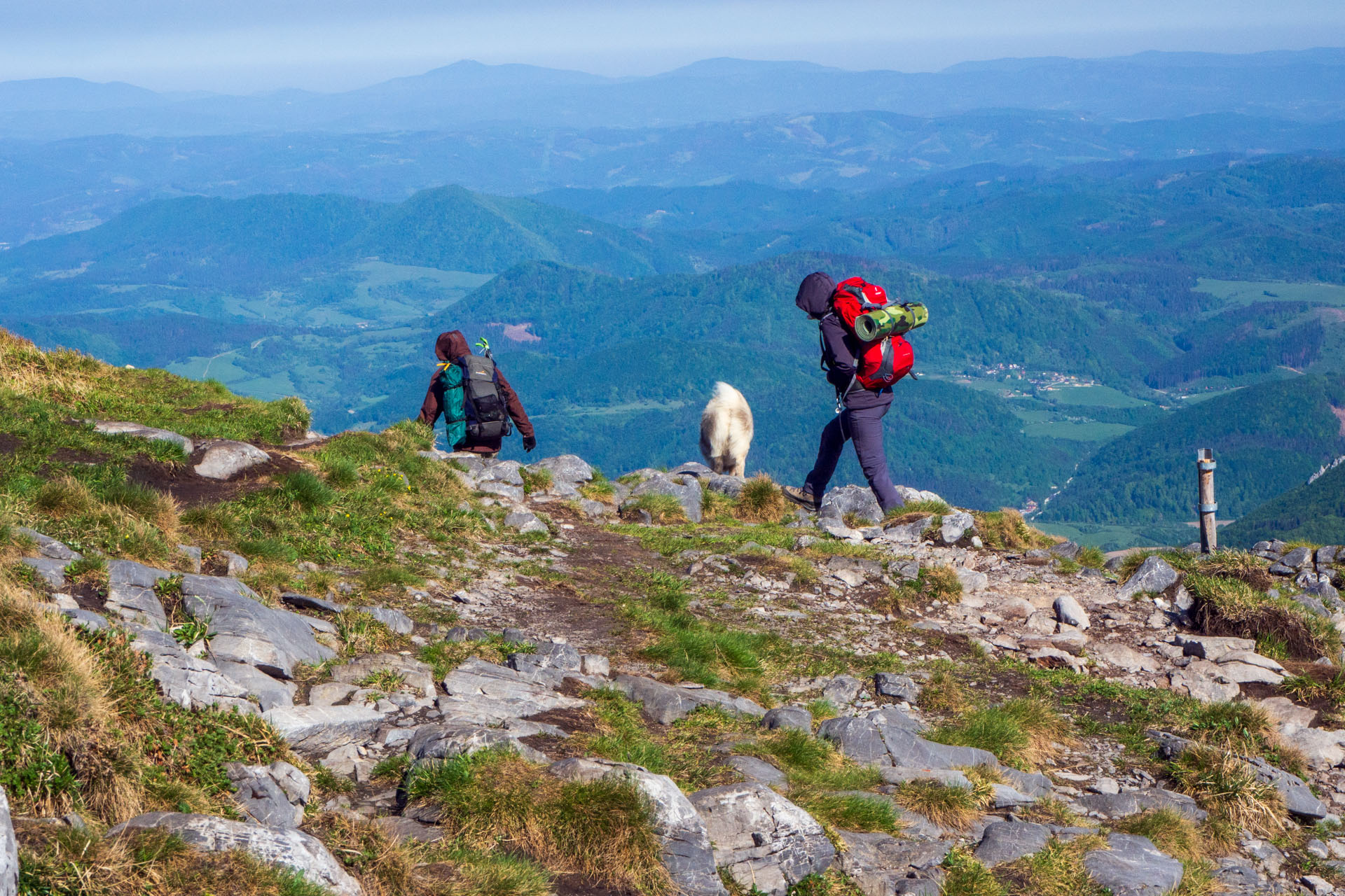 Veľký a Malý Kriváň z Chaty pod Chlebom (Malá Fatra)