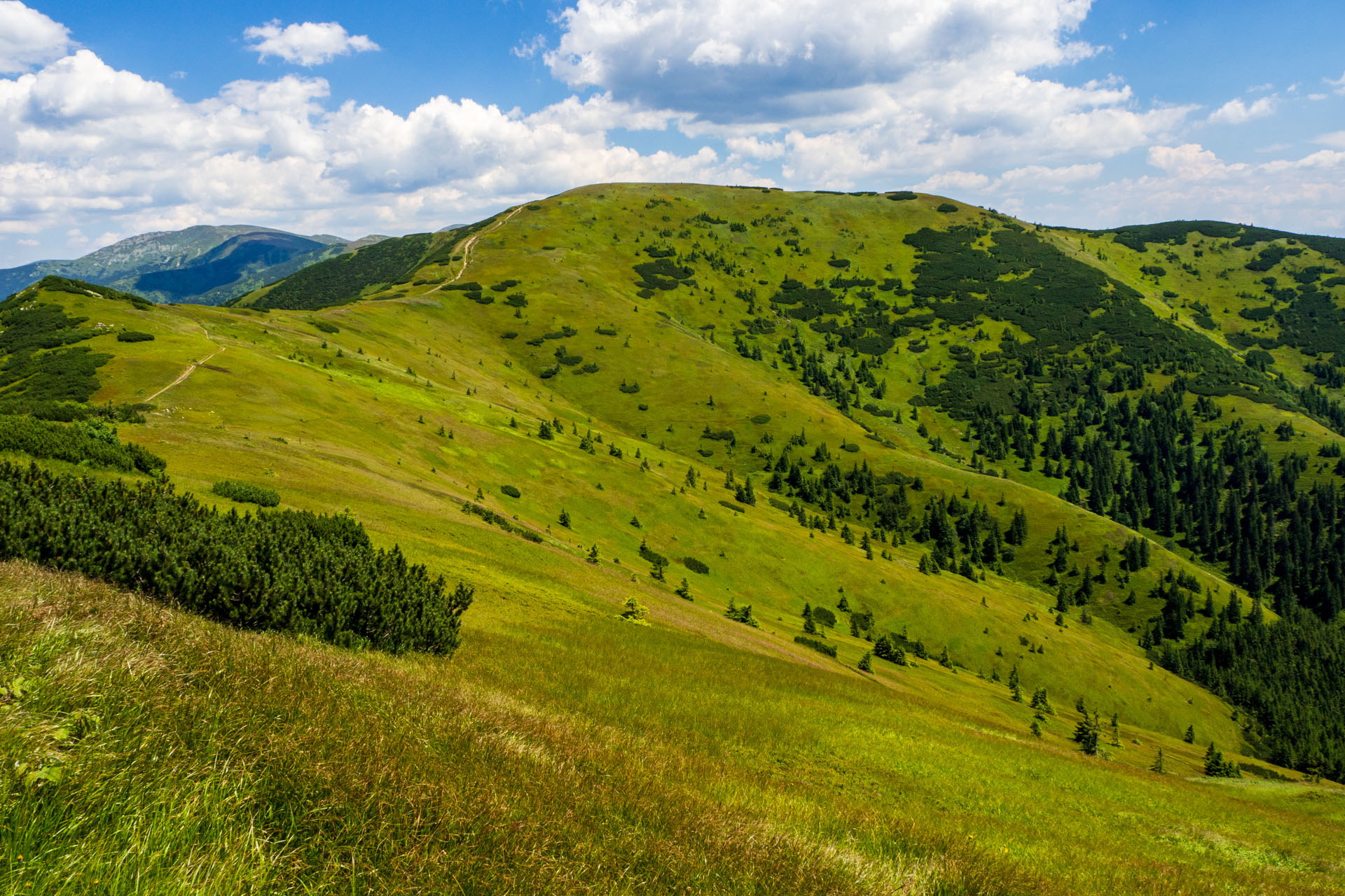 Z Hiadeľského sedla na Ďurkovú (Nízke Tatry)