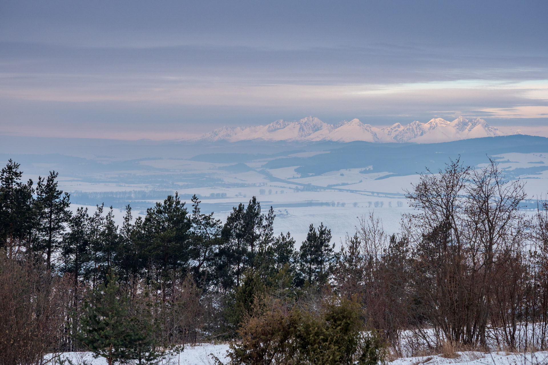 Dreveník a Spišský hrad zo Žehry (Levočské vrchy)