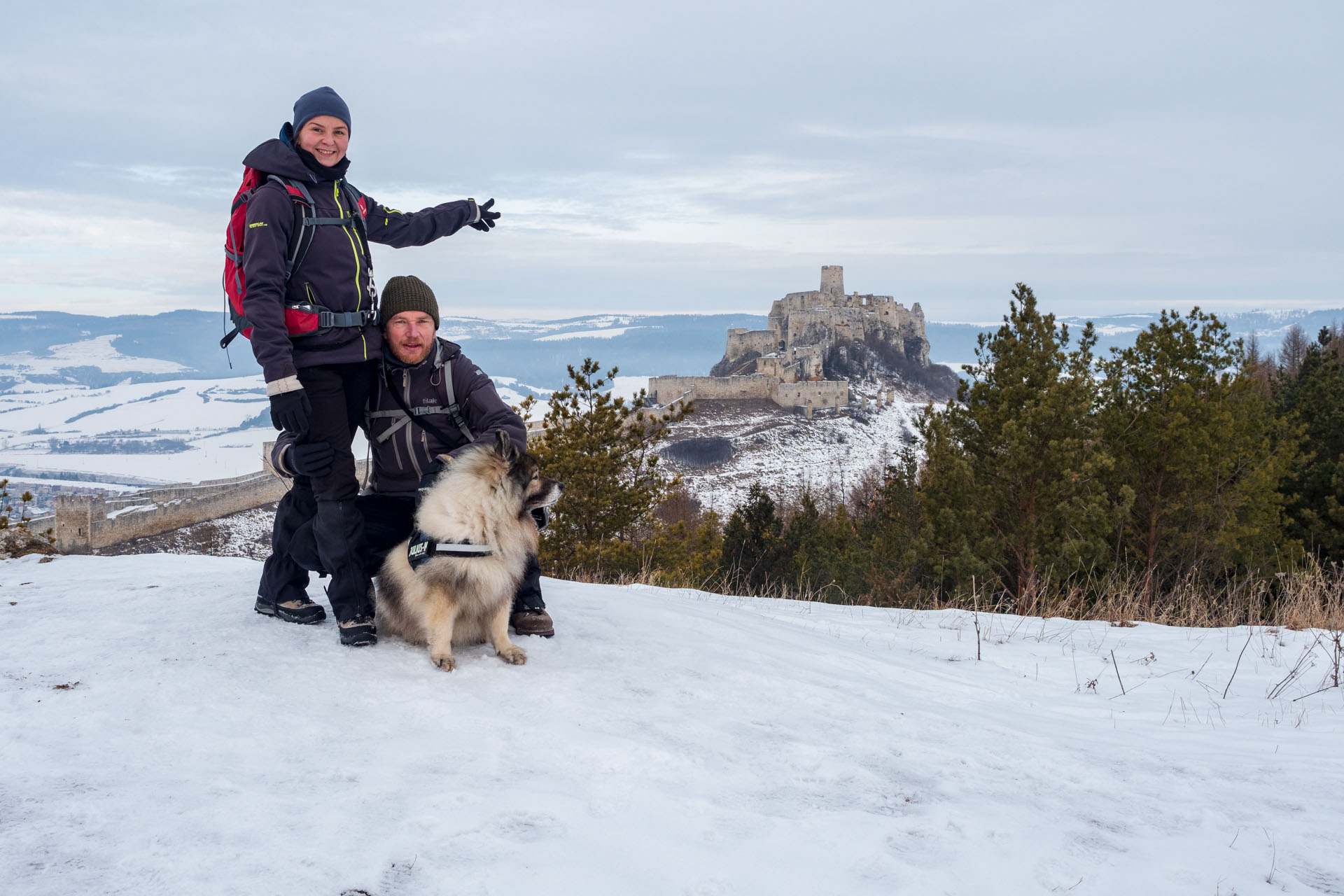 Dreveník a Spišský hrad zo Žehry (Levočské vrchy)