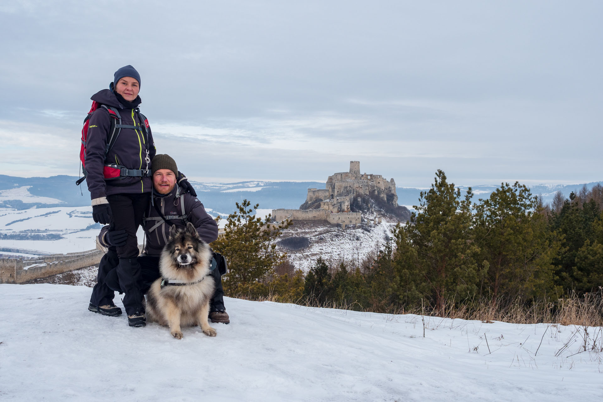 Dreveník a Spišský hrad zo Žehry (Levočské vrchy)