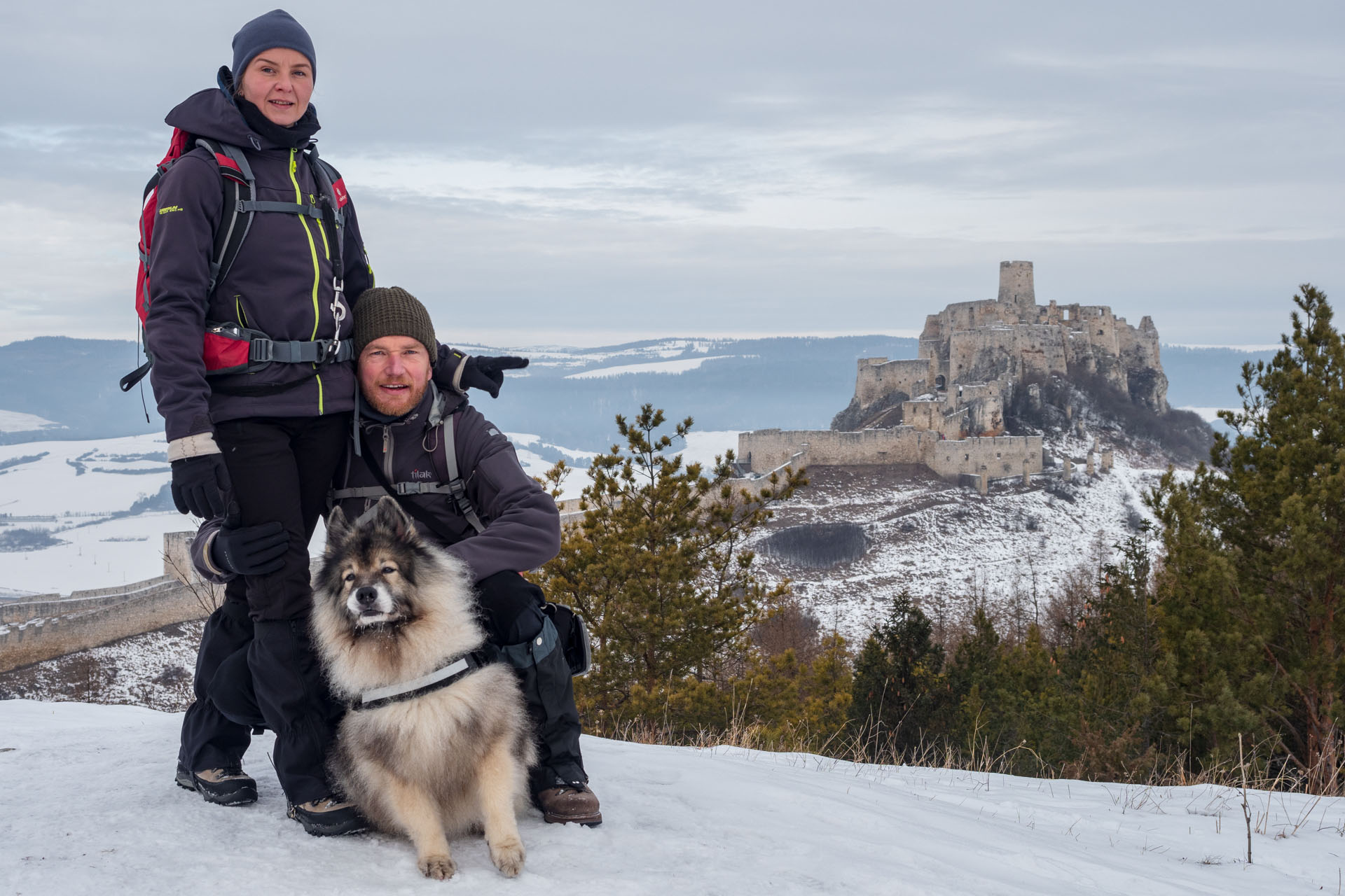 Dreveník a Spišský hrad zo Žehry (Levočské vrchy)