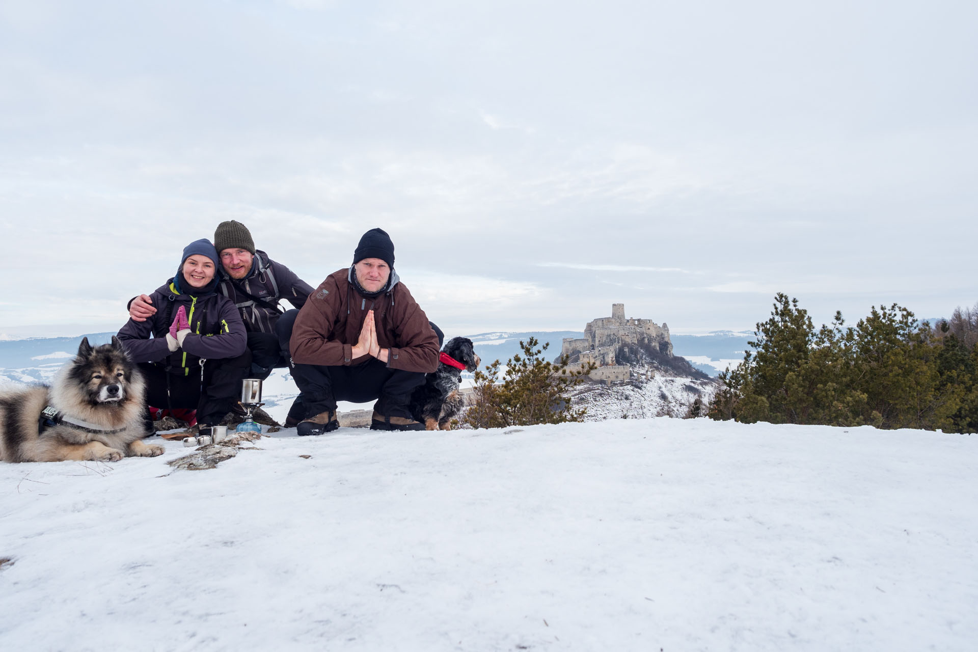 Dreveník a Spišský hrad zo Žehry (Levočské vrchy)