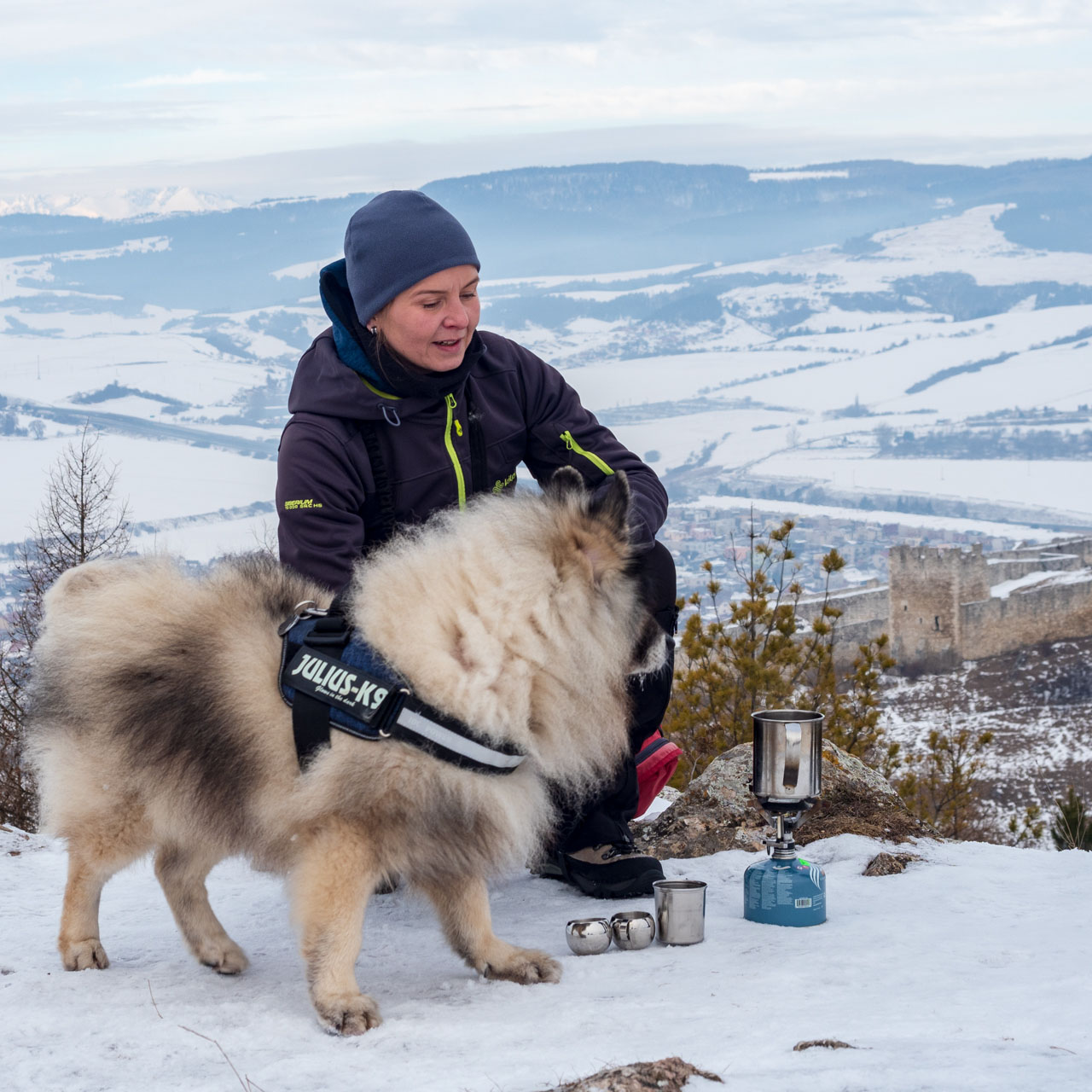 Dreveník a Spišský hrad zo Žehry (Levočské vrchy)