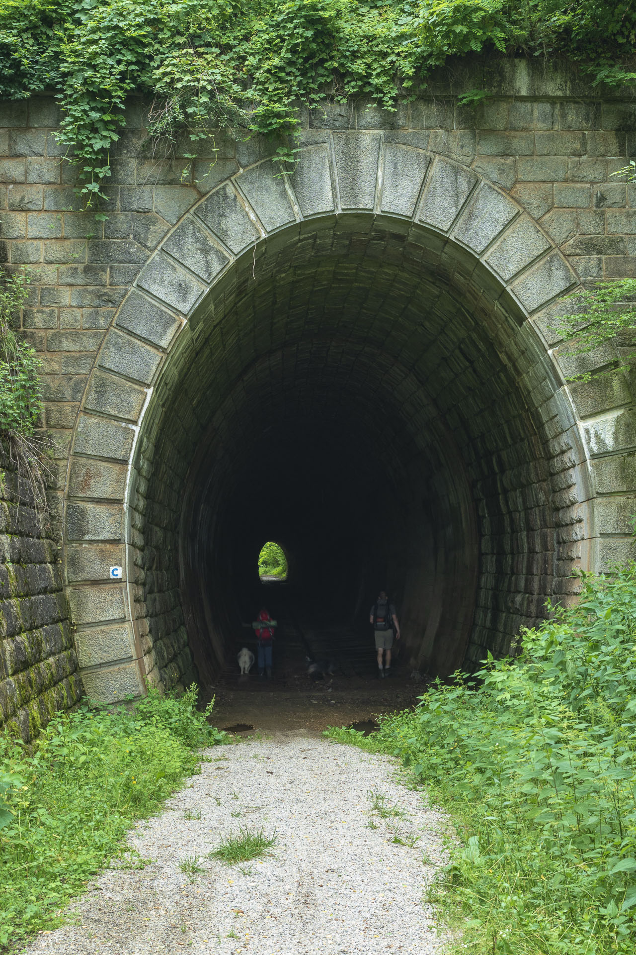 Koprášsky viadukt, Koprášsky a Slavošovský tunel zo Slavošoviec (Stolické vrchy)