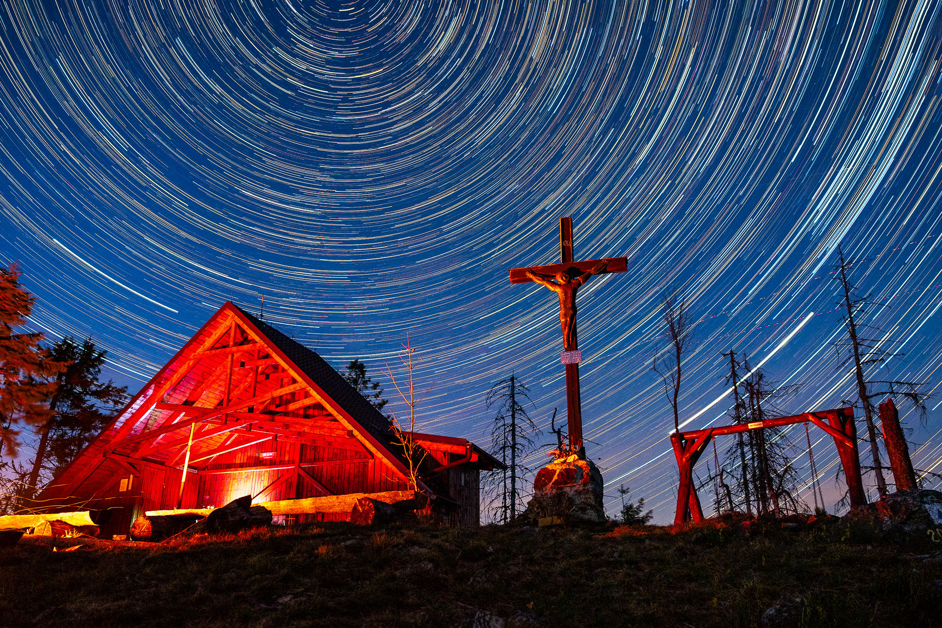 Startrails na Smrekovici