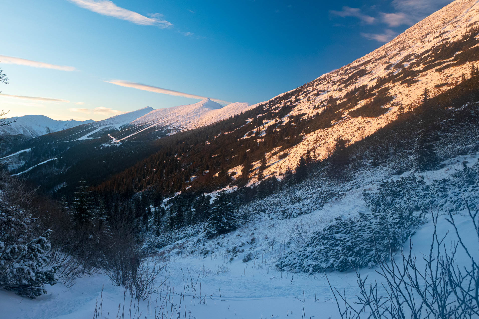 Ďumbier z Trangošky a Geminidy (Nízke Tatry)