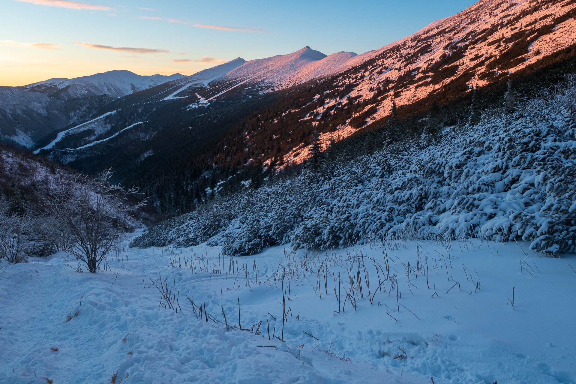 Ďumbier z Trangošky a Geminidy (Nízke Tatry)