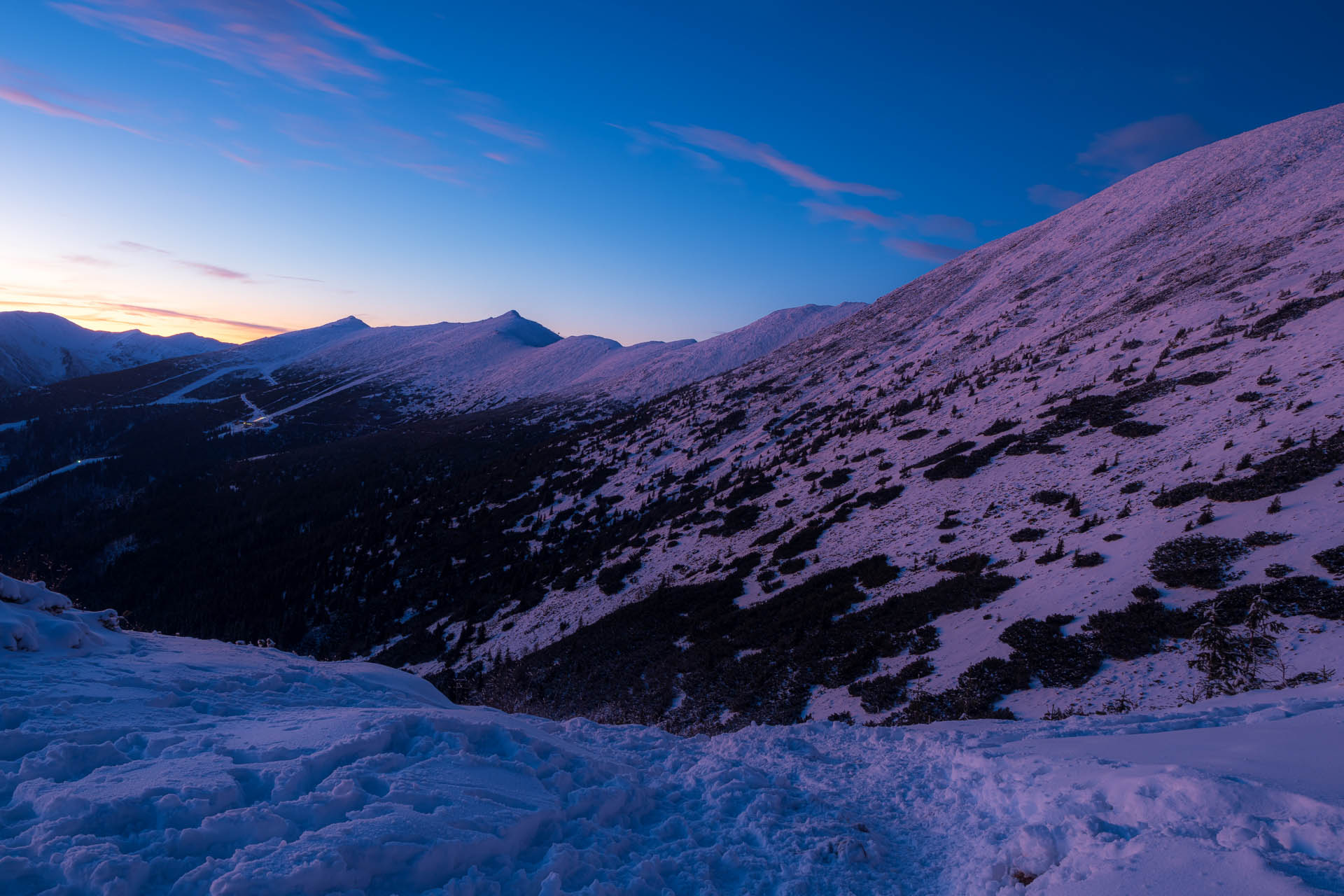 Ďumbier z Trangošky a Geminidy (Nízke Tatry)