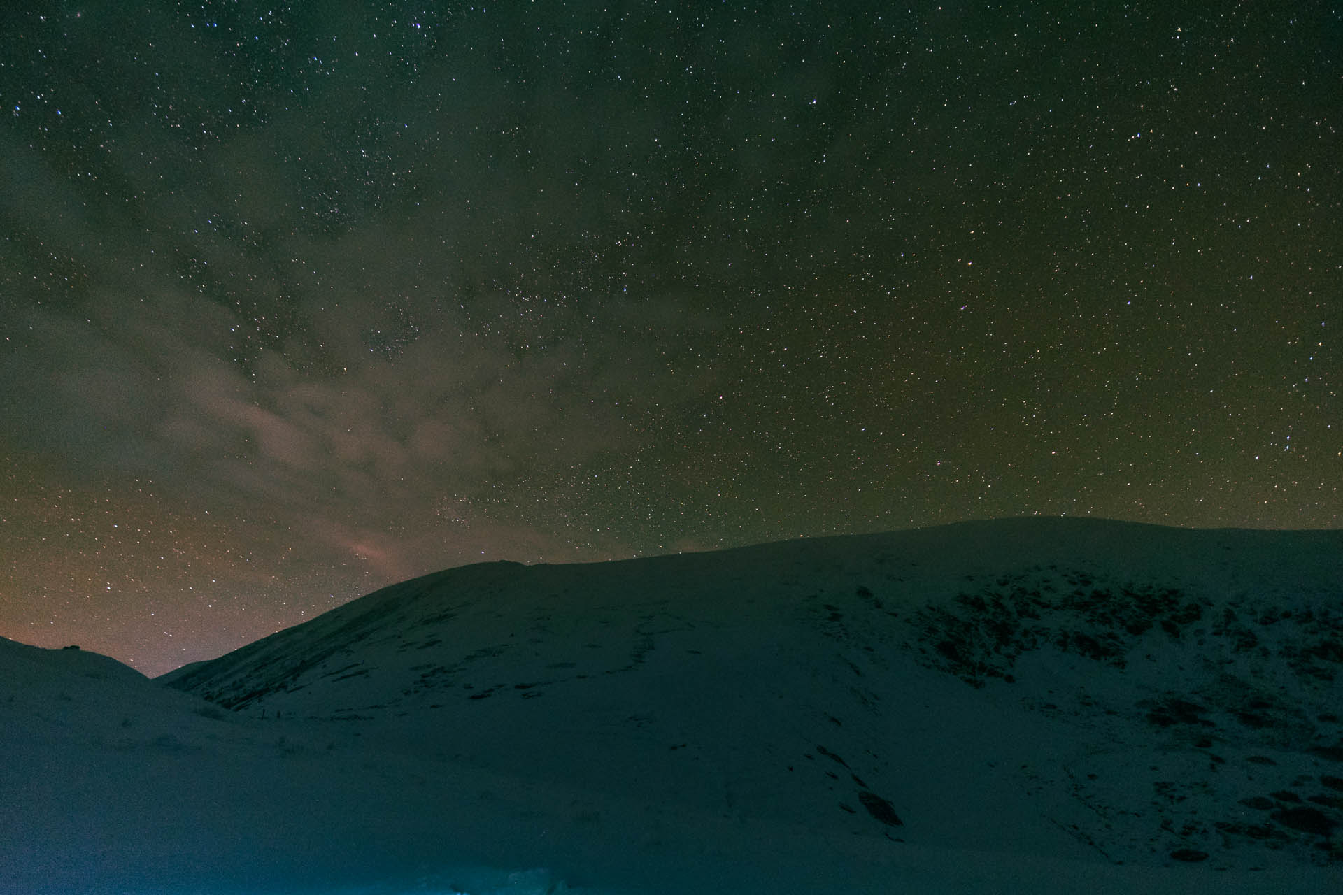 Ďumbier z Trangošky a Geminidy (Nízke Tatry)