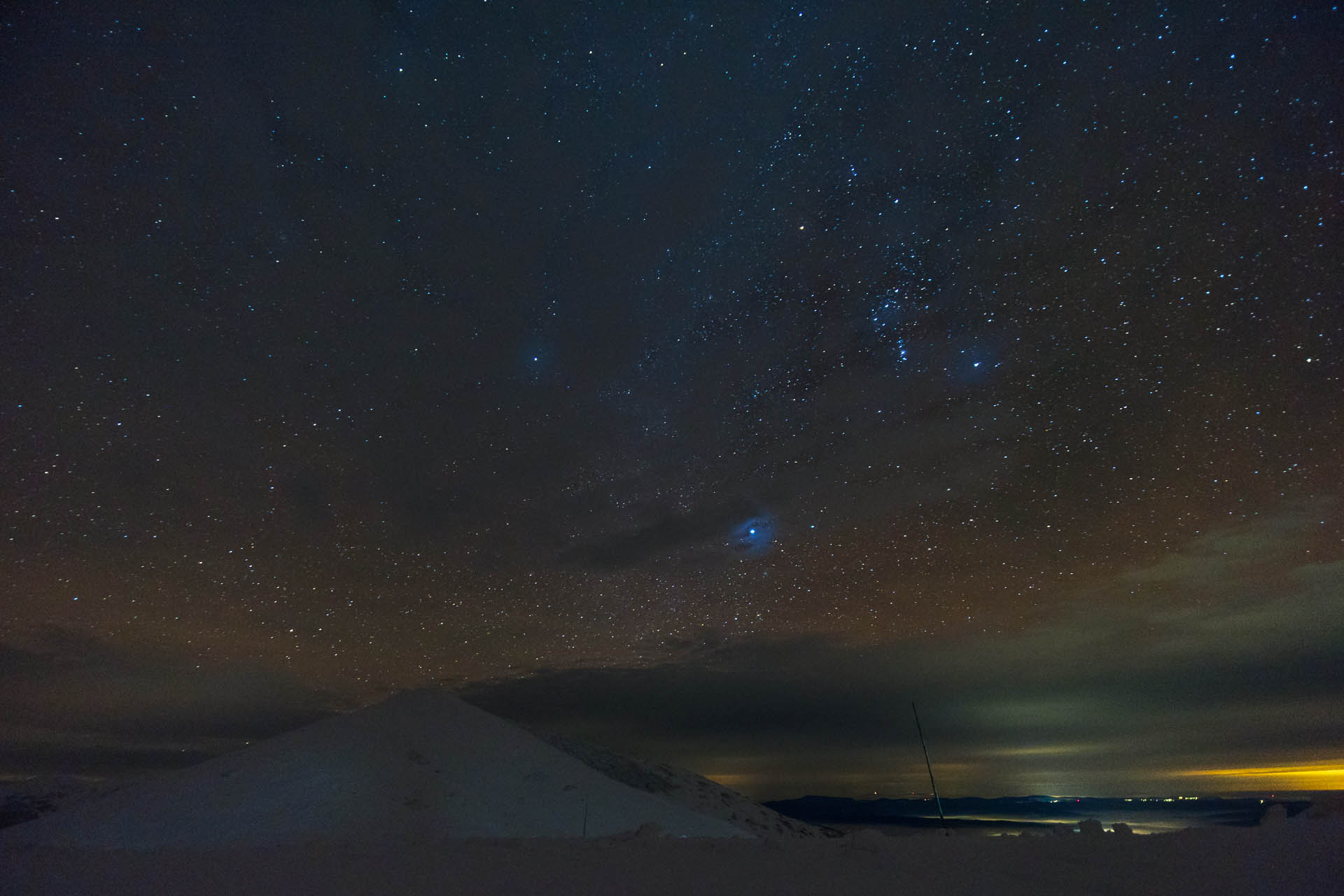 Ďumbier z Trangošky a Geminidy (Nízke Tatry)