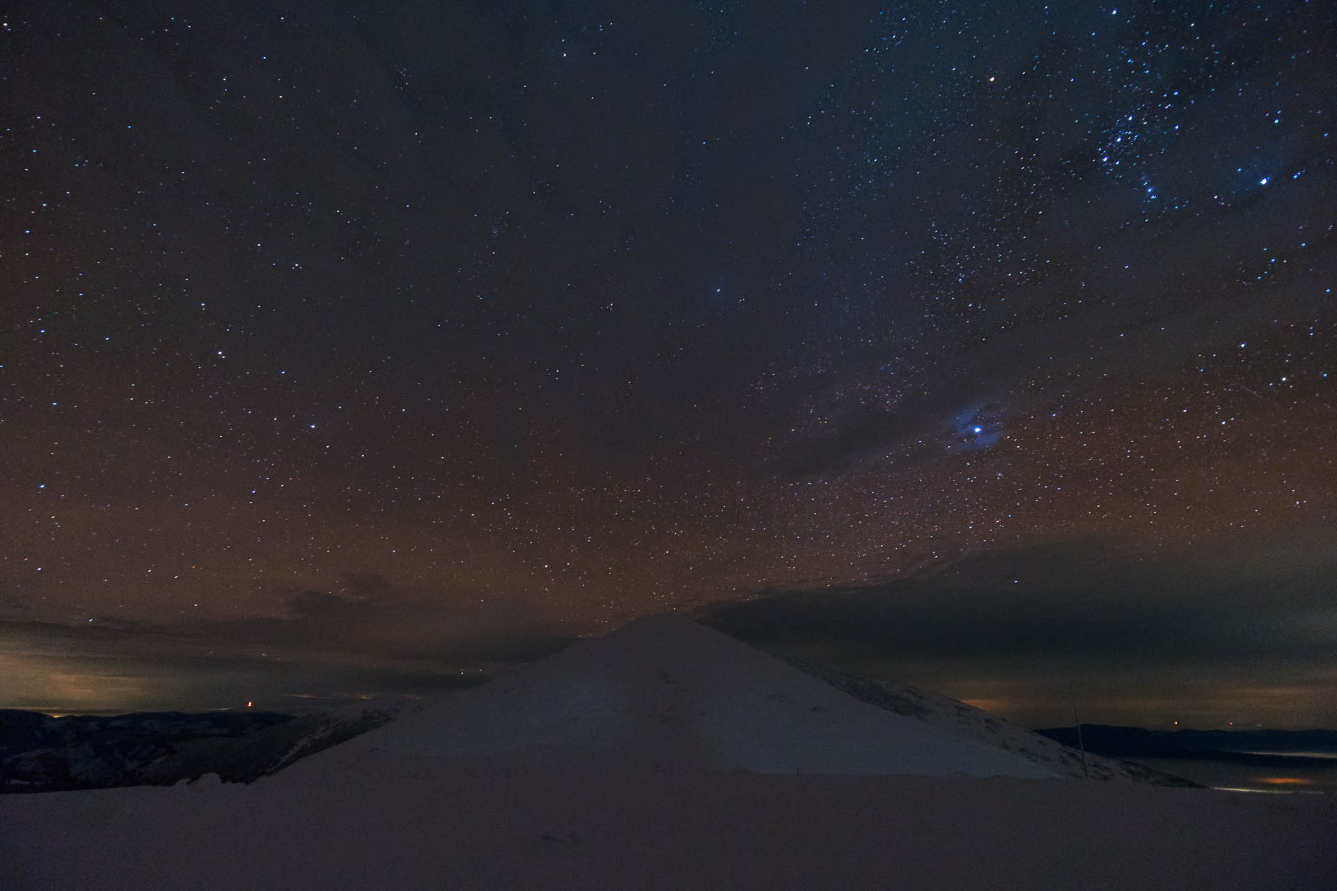 Ďumbier z Trangošky a Geminidy (Nízke Tatry)