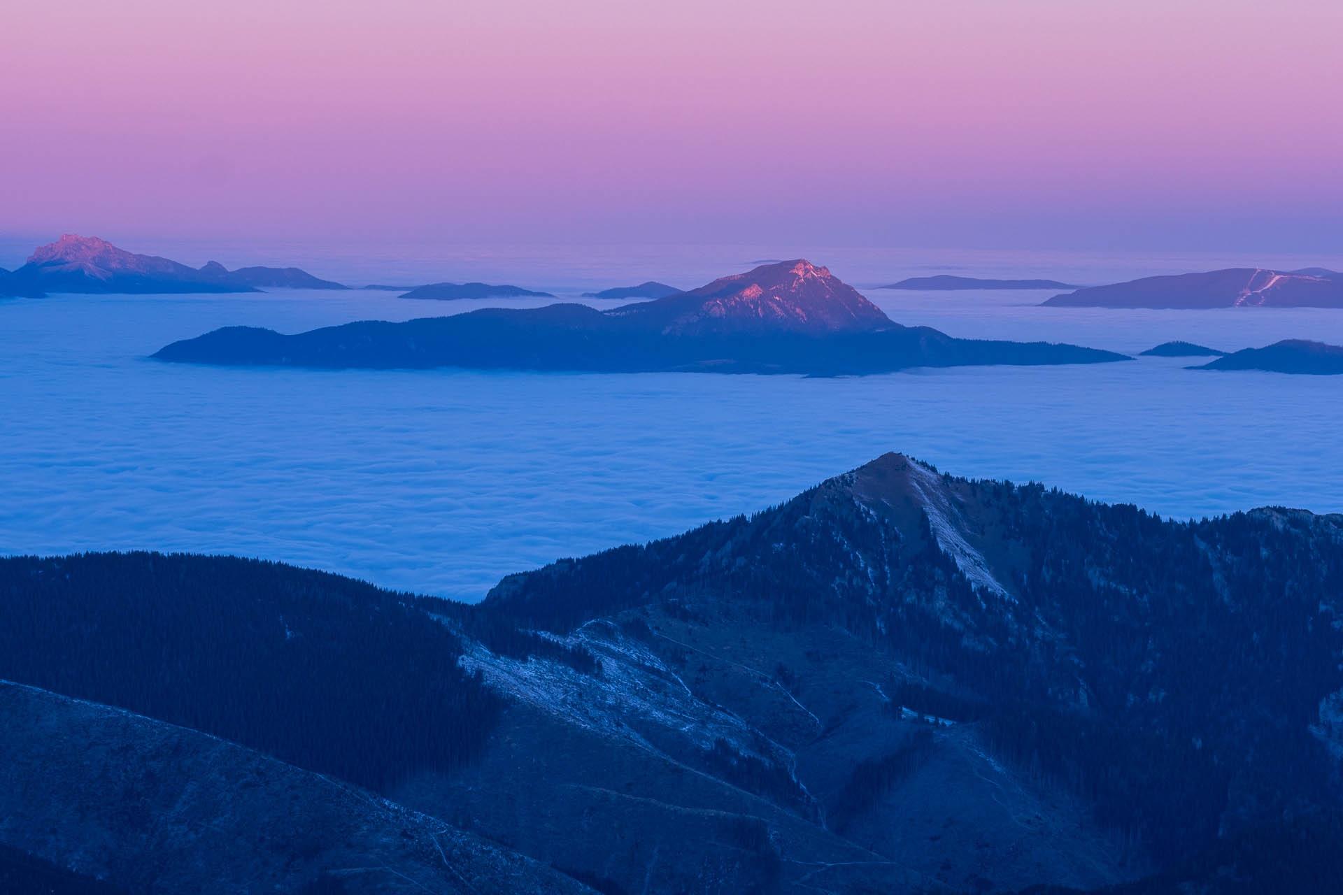 Ďumbier z Trangošky a Geminidy (Nízke Tatry)