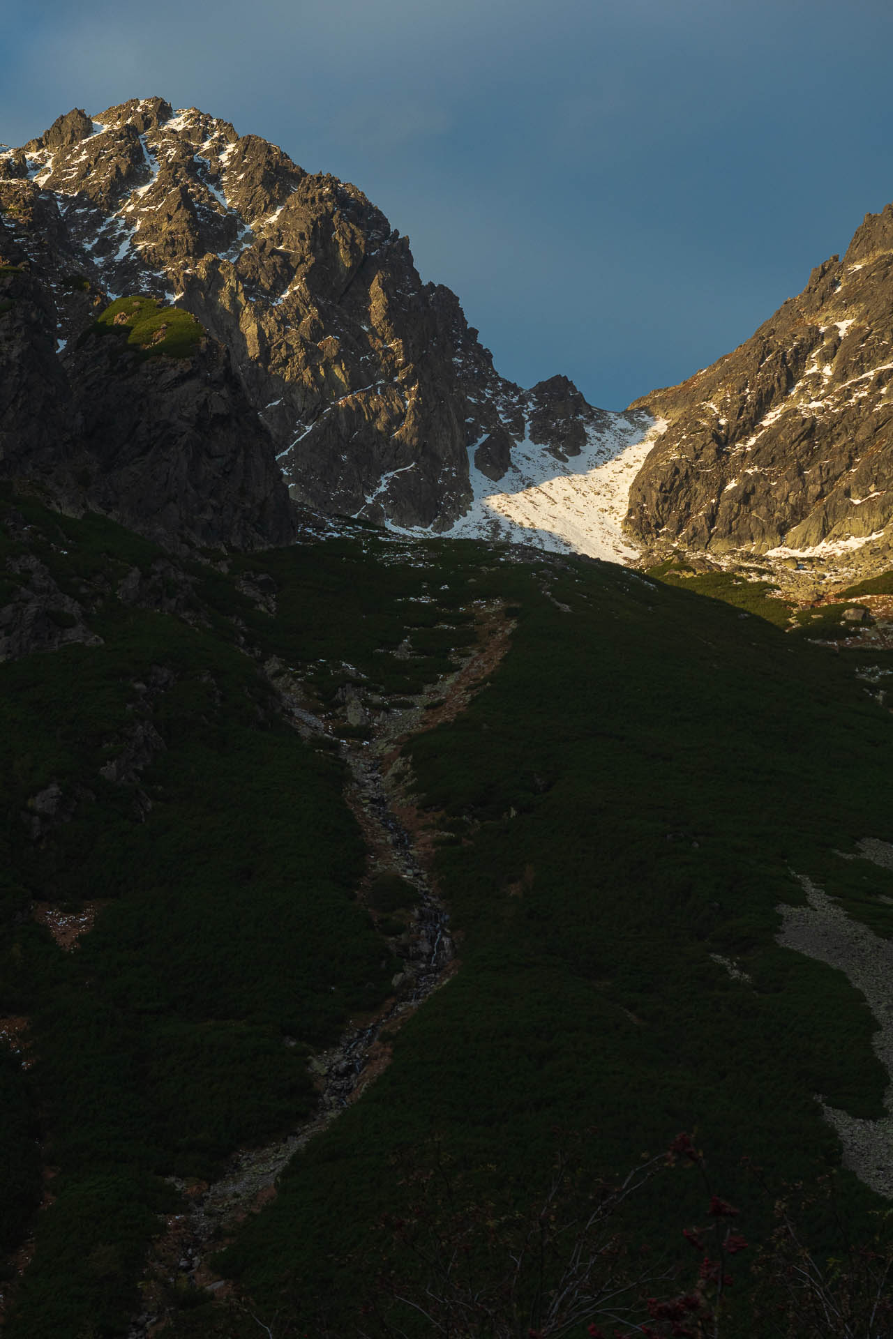 Kôprovský štít od Štrbského plesa (Vysoké Tatry)