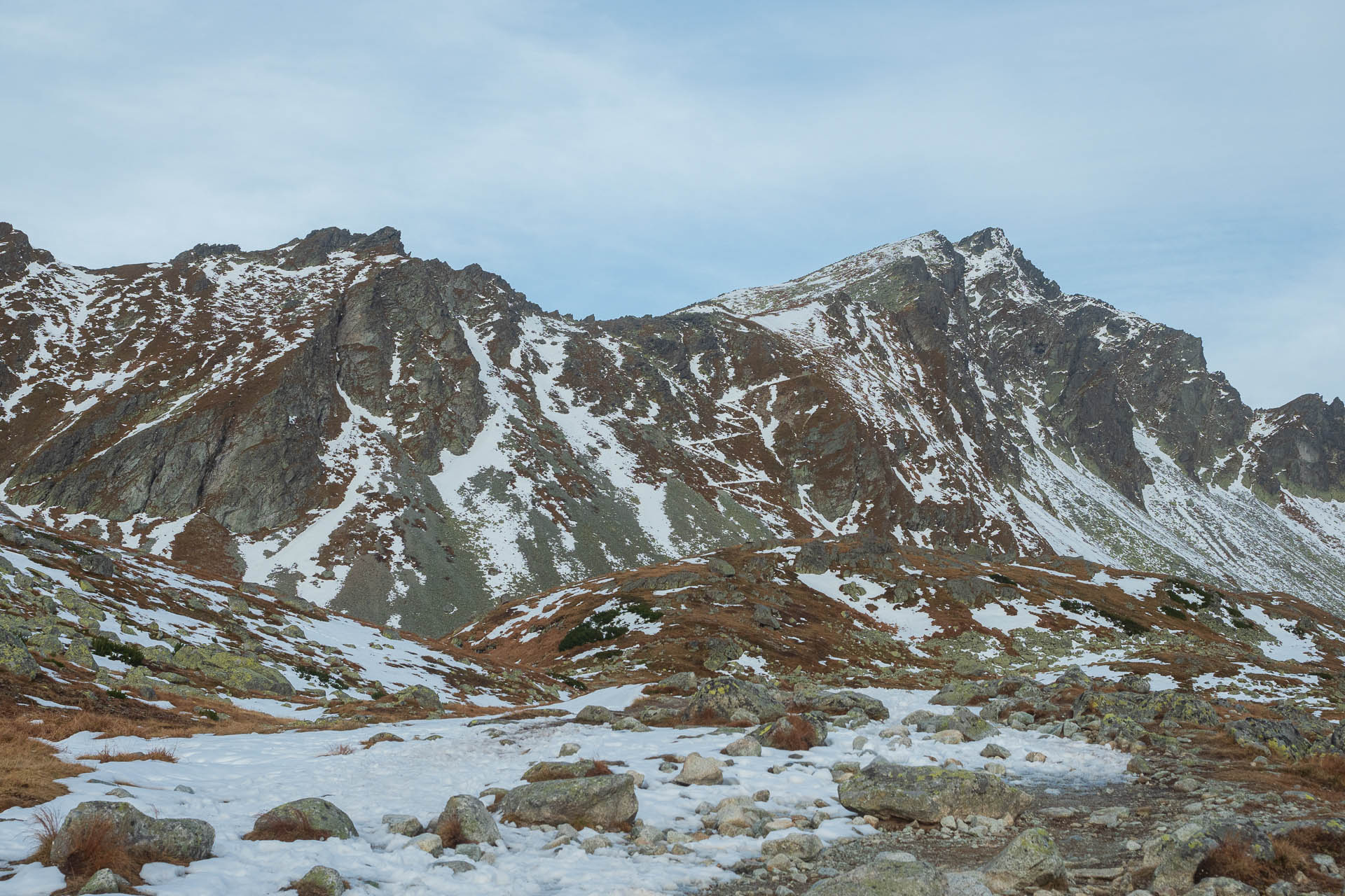 Kôprovský štít od Štrbského plesa (Vysoké Tatry)