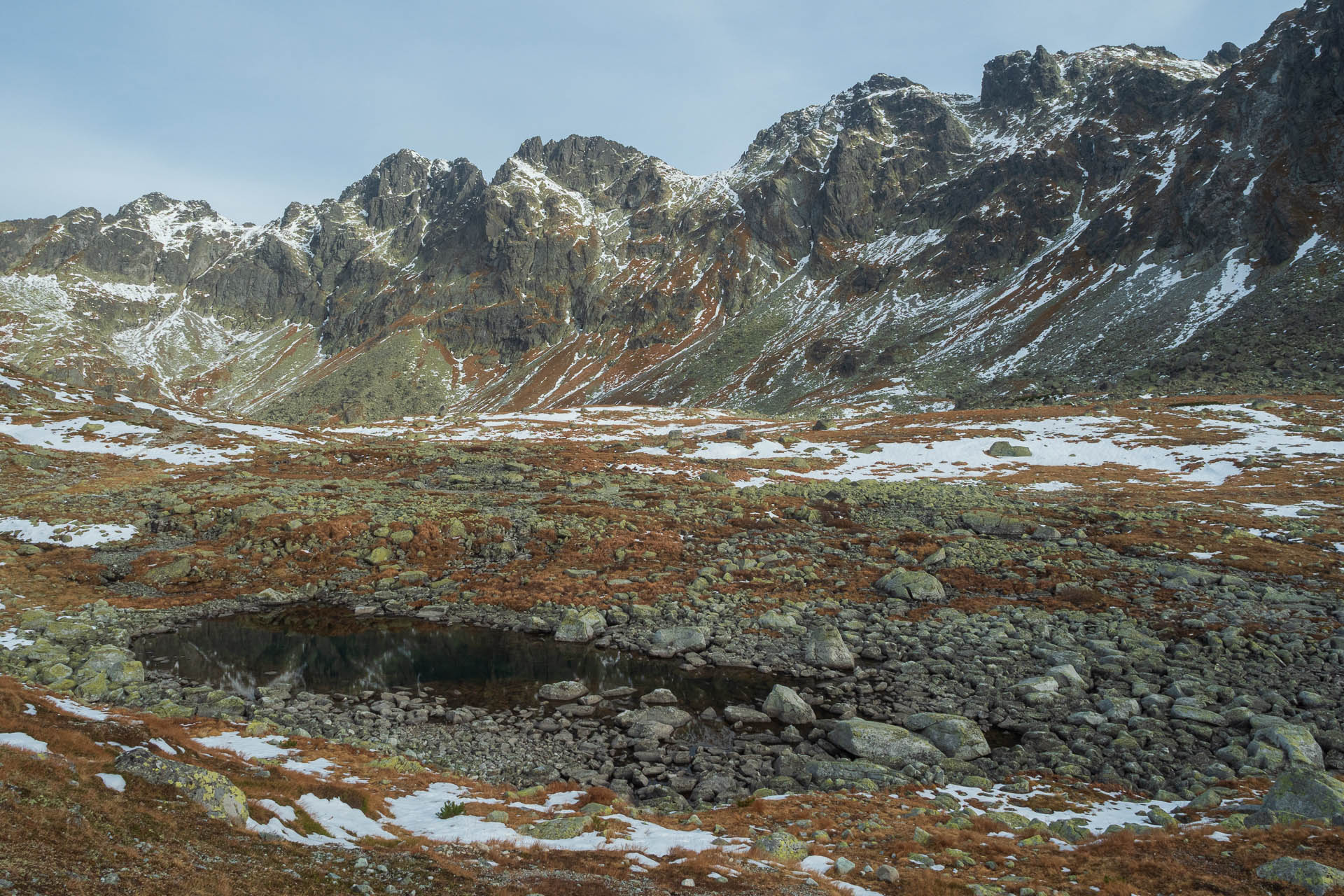 Kôprovský štít od Štrbského plesa (Vysoké Tatry)