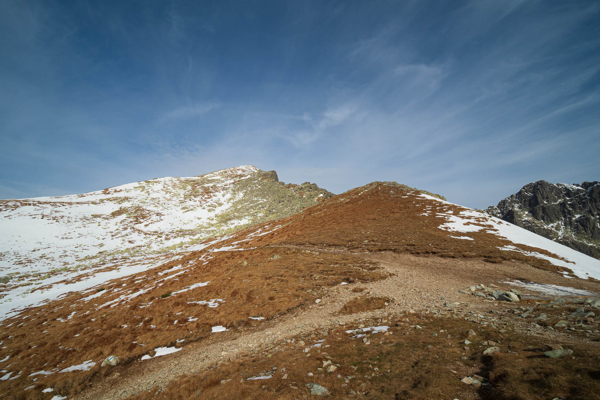 Kôprovský štít od Štrbského plesa (Vysoké Tatry)