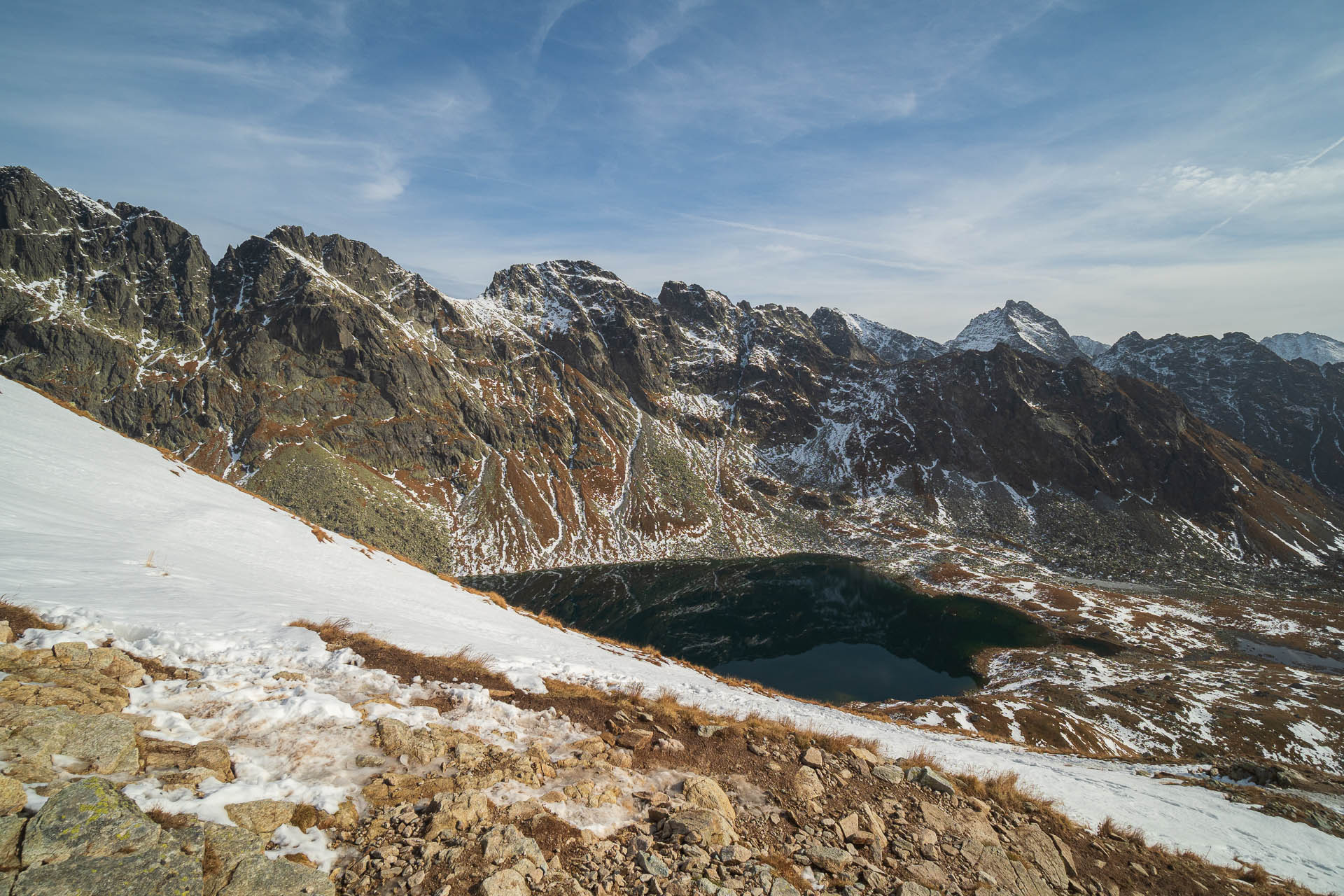 Kôprovský štít od Štrbského plesa (Vysoké Tatry)