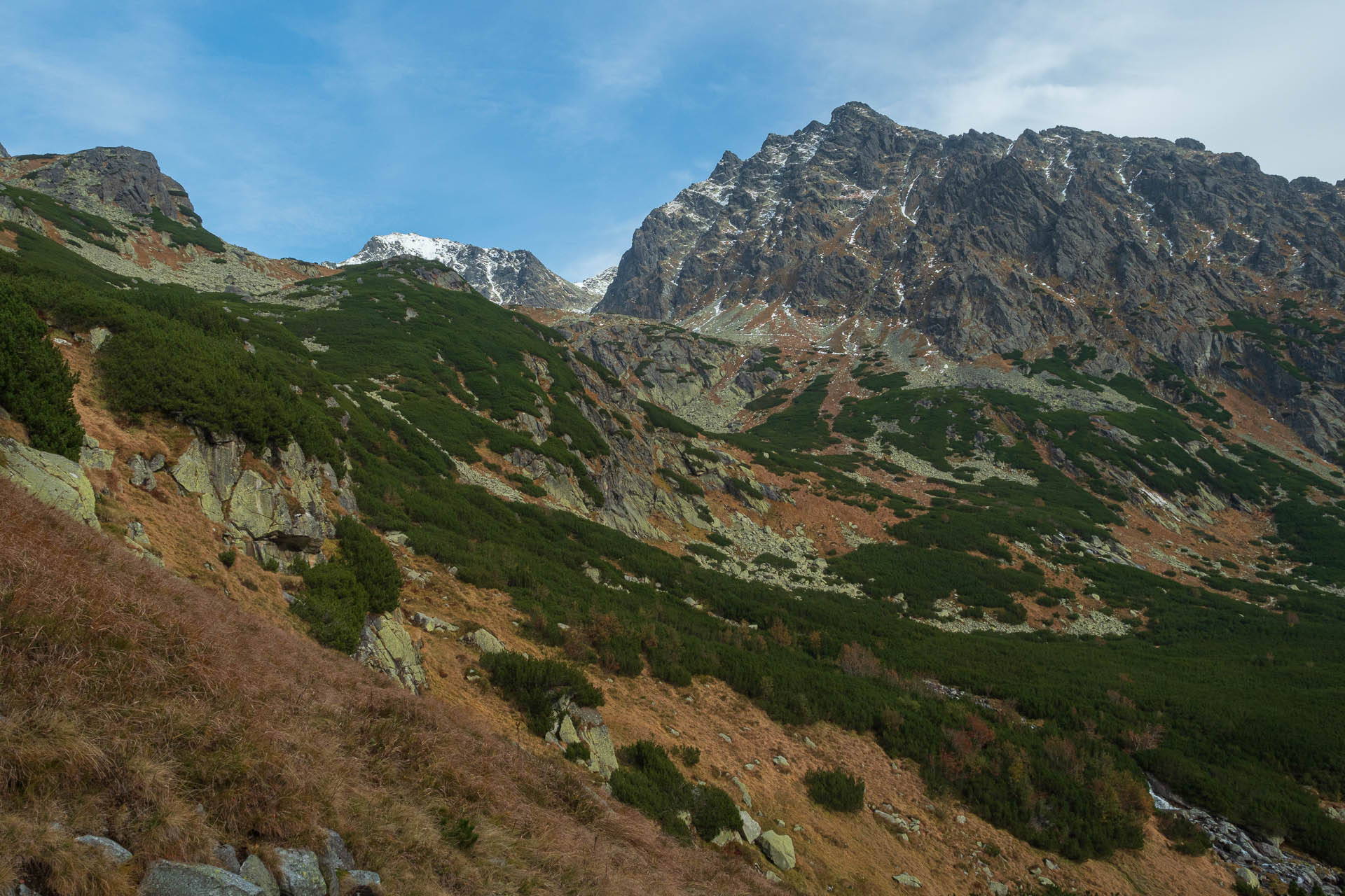 Kôprovský štít od Štrbského plesa (Vysoké Tatry)