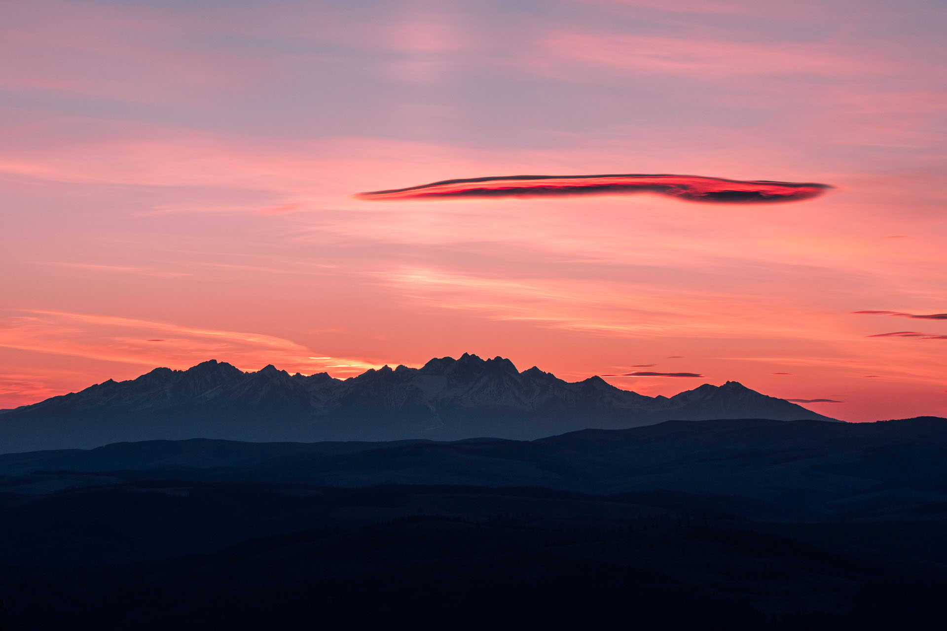 Altostratus nad Tatrami