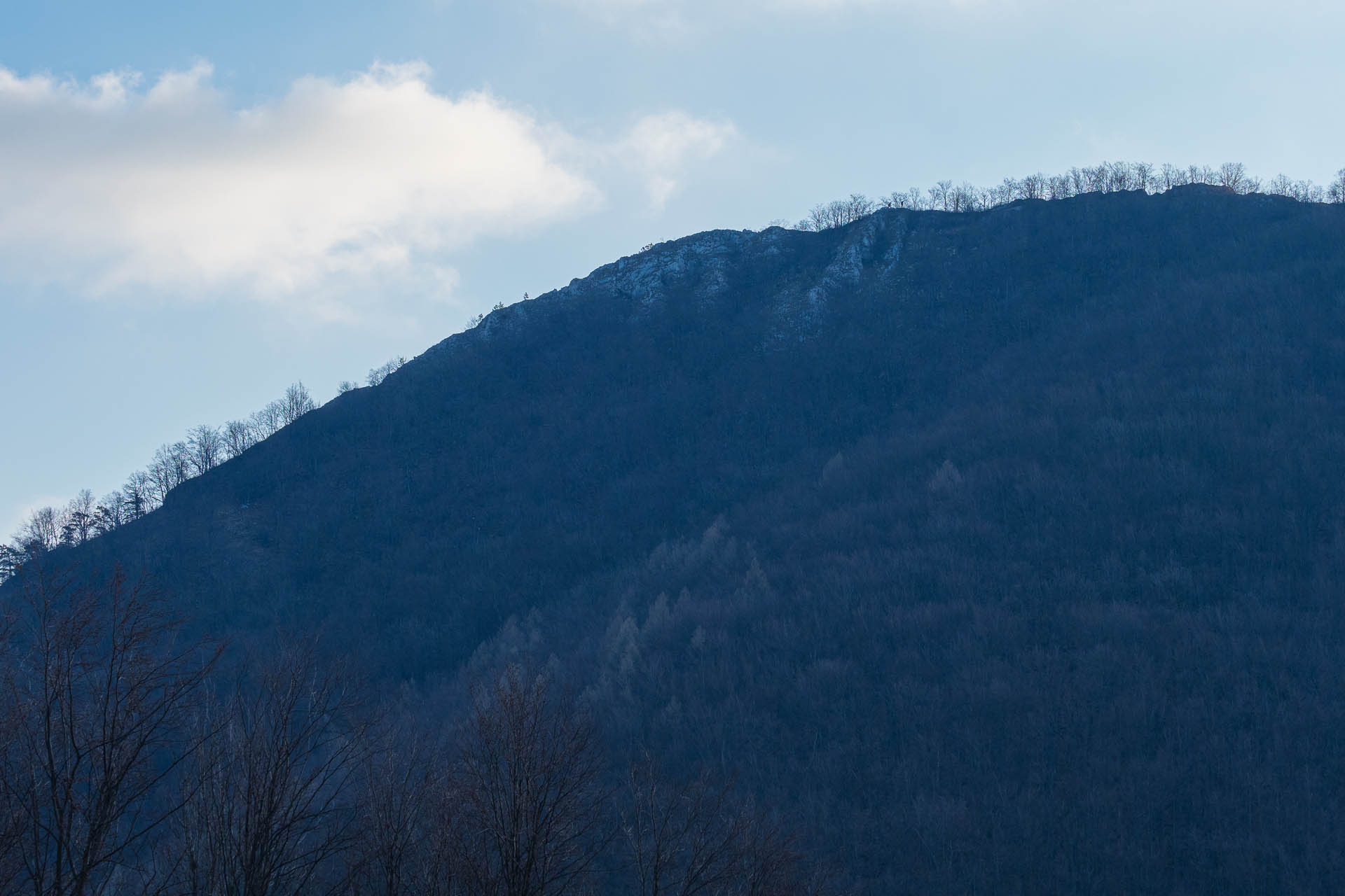 Sivec a Drienkova skala od Ružína (Čierna hora)